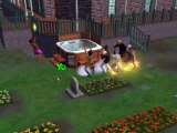 Sims 2 Accident - Fire! Multiple Sims burning w/ a glitching fireman BIG SCREEN