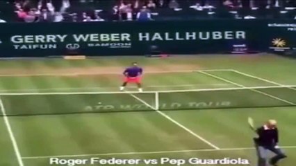 Le coup gagnant entre les jambes de Pep Guardiola face à Roger Federer