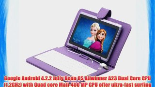 iRulu 7 inch Android Tablet PC with Keyboard Case 4.2 Jelly Bean OS Dual Core Allwinner A23
