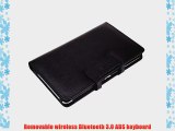 E-Stand Folding Leather Protective Case with Removable Bluetooth Keyboard for Samsung Galaxy