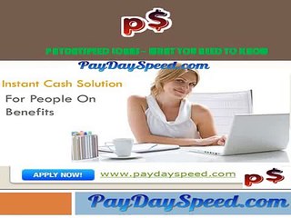 PayDaySpeed.Com loans what you need to know