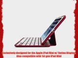 Cooper Cases(TM) Glow Apple iPad Mini / Mini 2 / Mini 3 Keyboard Folio Case in Red (Built-in
