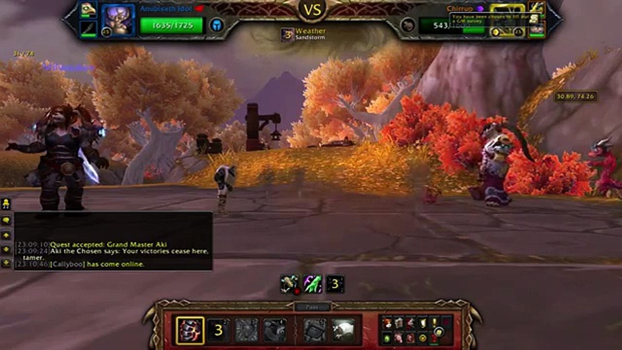 World of Warcraft - Pet Battle: Pandaren Monk Milwaukee vs Aki the Chosen