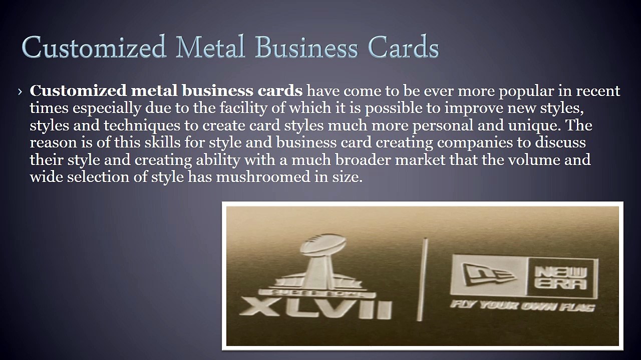 Customized Metal Business Cards - A Guideline to the Various Kinds 