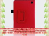 HOTCOOL 2014 Fire HD 6 Case - Ultra Slim Lightweight Leather With Smart Cover Auto Wake/Sleep
