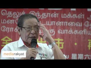 Lim Kit Siang 林吉祥：安順的选民，投黛安娜一票 ，一箭六雕
