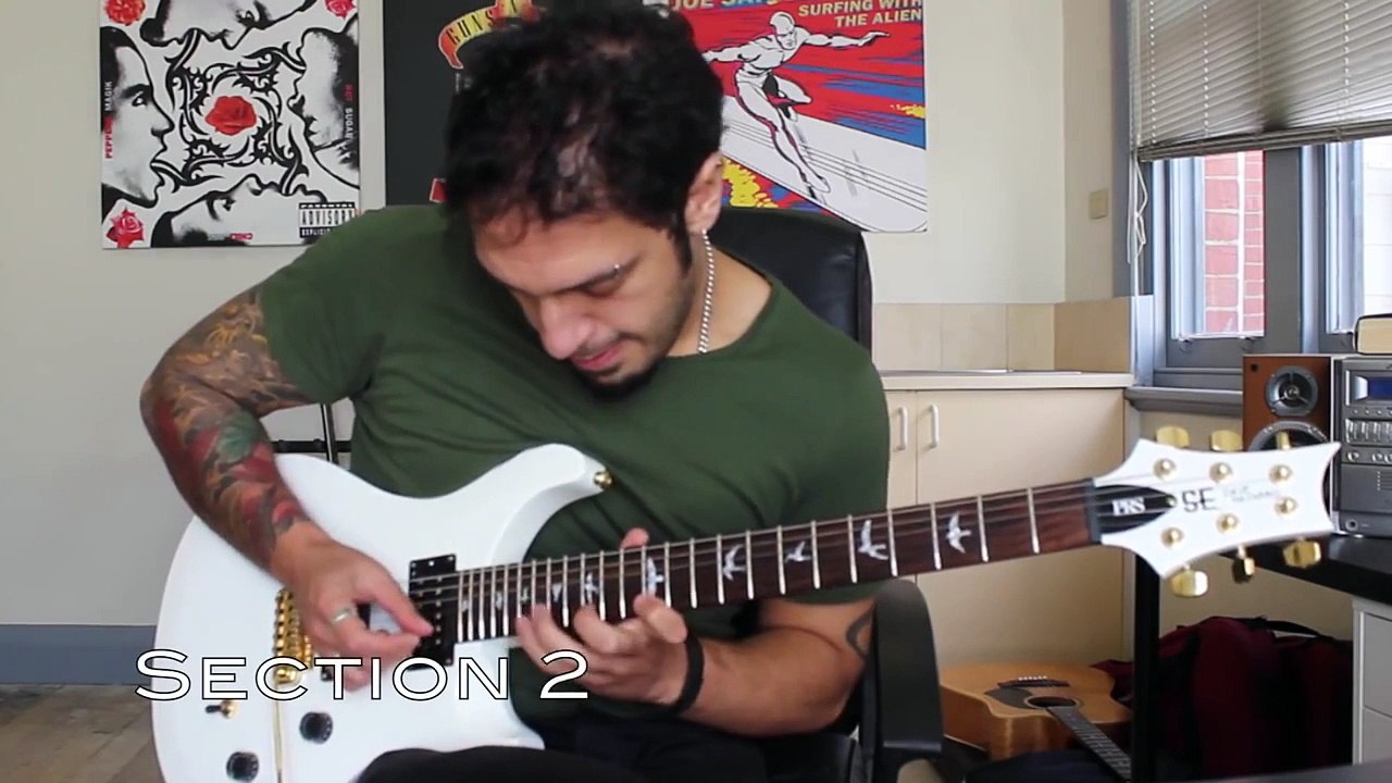 How to play 'Beat It' by Michael Jackson Guitar Solo Lesson w/tabs