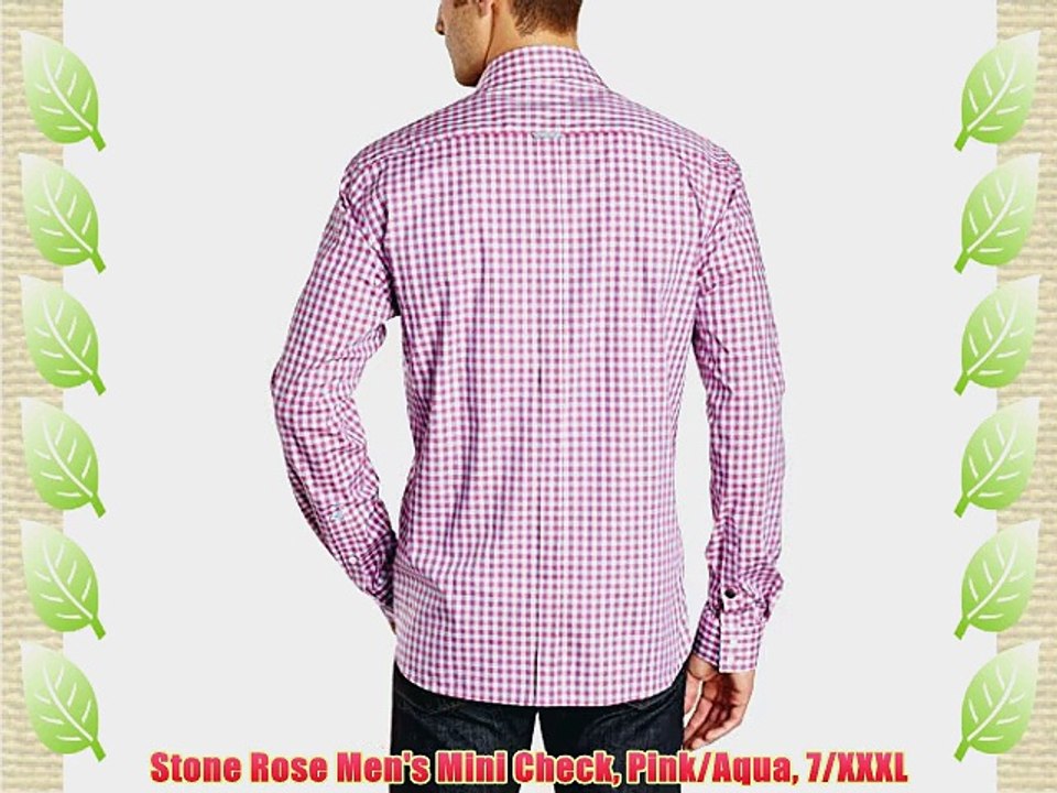 Stone Rose Men's Mini Check Pink/Aqua 7/XXXL