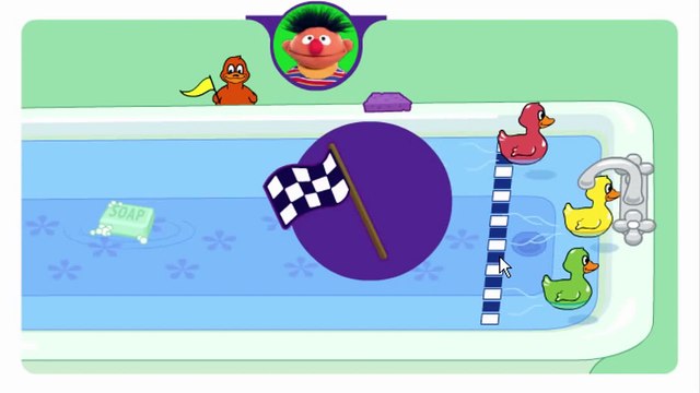 Play With Me Sesame Duckie Races Cartoon Animation Sprout PBS Kids Game Play Walkthrough