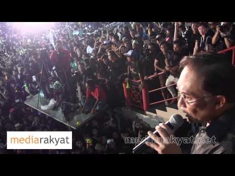 (Improved Audio) Anwar Ibrahim: Perhimpunan Tolak Penipuan PRU13 Di Kelana Jaya