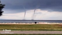 Une double trombe marine s'élève dans le ciel turc