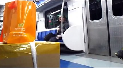 電車の中でいきなり大発狂し、警察に逮捕される！！！【キチガイ】