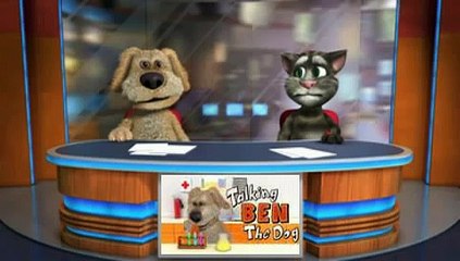 Tom le chat et Ben le chien présente les info et ils se disputent