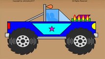 Monster Truck Stunts For Children Build With Geometric Shapes create assembly line plant