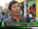 ZONA COMERCIAL DE TACNA CONTINÚA AFECTADA POR OBRAS MUNICIPALES