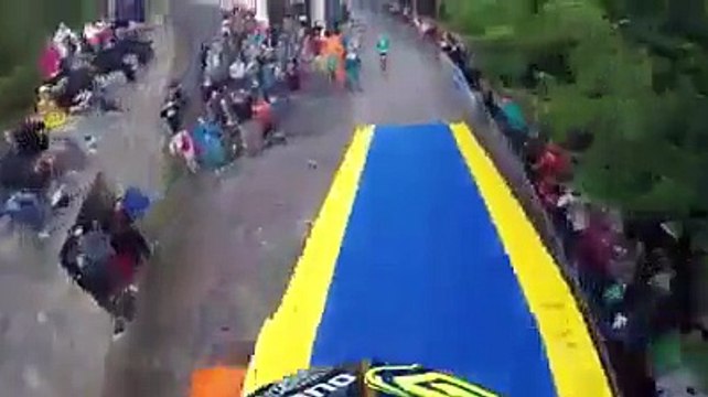 Urban downhill race interrupted by riot