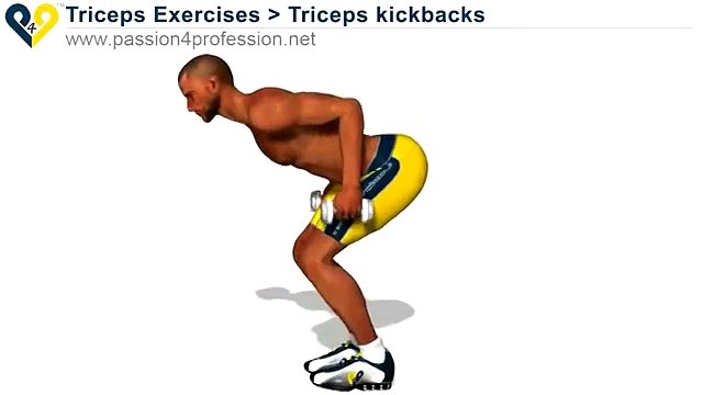 Tập cơ tay - Cơ tay sau - Triceps kickbacks