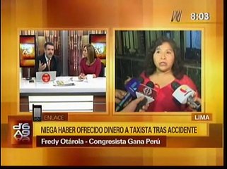 Fredy Otárola denunció agresión de taxista que chocó contra su vehículo