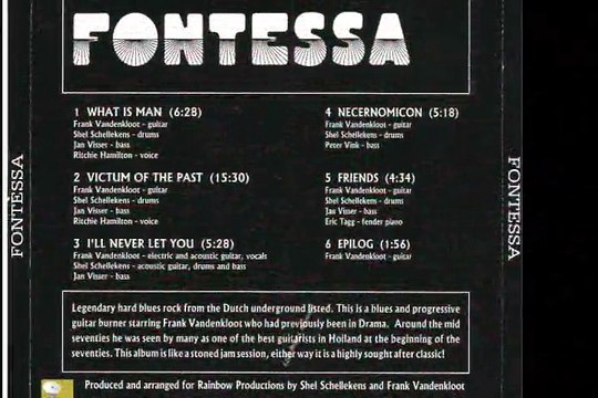Fontessa Epilog 1973 Dutch Prog/Psych Rock
