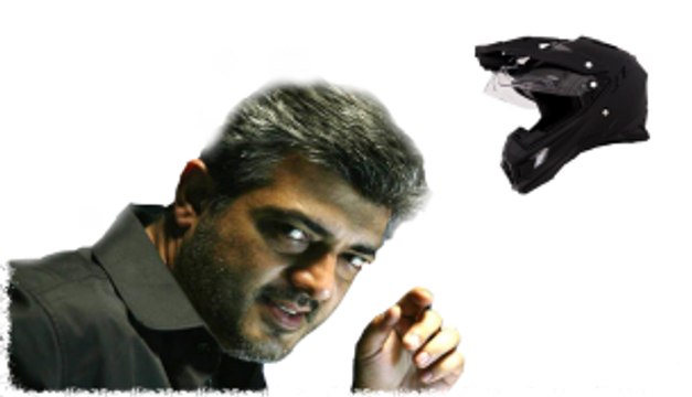 Thala Ajith's face for Public Awareness to wear Helmet