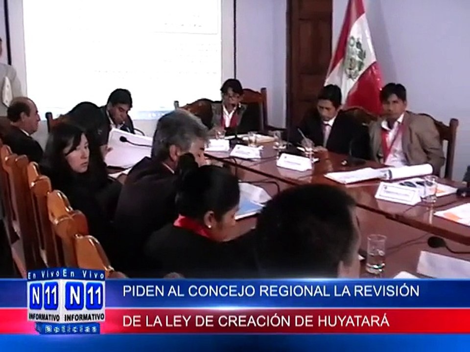 N11 Informativo PIDEN AL CONSEJO RREGIONAL DE AYACUCHO LA REVISION DE LA LEY DE CREACION DE HUAYTARA