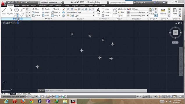Autocad 2013 tutorial multipul point and point stylein in hindi Urdu (20-50) By MNRAQ