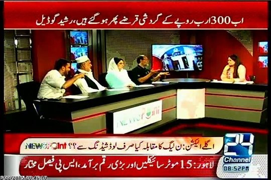 24 CHANNEL News Point Asma Chaudhry with MQM Asif Hasnain (22 June 2015)