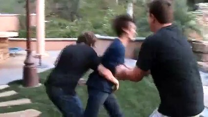 Timmy Groff thrown into pool