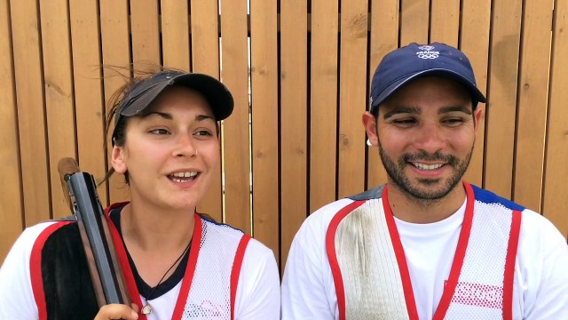 Lucie Anastassiou et Anthony Terras - médaille de bronze skeet par équipe mixte