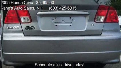 2005 Honda Civic Value Package 4dr Sedan for sale in Derry,