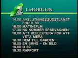 Tv2 Avslutning/Closedown 1989-08-12