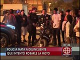 San Martín de Porres: Policía mató a delincuente que intentó robarle su moto