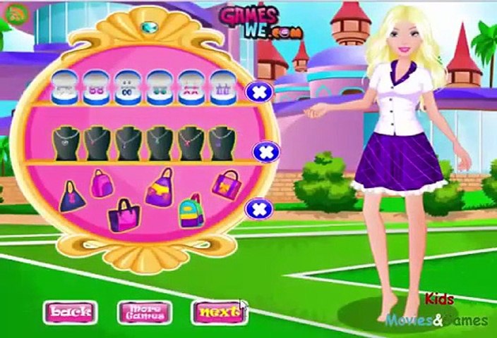 Princess Dress Mafa Cleaning Games  Barbie: Princess Charm School Barbie  Games For Girl-Dress Up