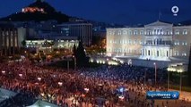 Proteste in Athen: Tausende Griechen demonstrieren für Europa und den Euro