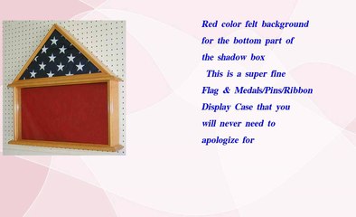 5'X9.5' Military Flag Shadow Box Flag Display Case