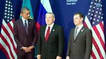 President Obama Makes a Trilateral Announcement with the Presidents of Russia and Kazakhstan