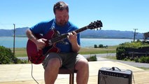 Guitar fingerpicking by Jason Wilcox with Gibson ES335 and Fender FM25 amp