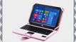 SUPERNIGHT Removable Detachable ABS Plastic Wireless Bluetooth 3.0 Keyboard PU Leather Stand