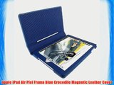 Apple iPad Air Piel Frama Blue Crocodile Magnetic Leather Cover