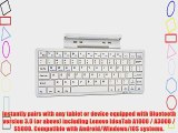 Cooper Cases(TM) K2000 Lenovo IdeaTab A1000 / A3000 / S5000 Bluetooth Keyboard Dock in White