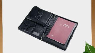 Executive Portfolio With Black Crocodile-Patterned Leather Trim for Samsung Galaxy Tab 3 10.1