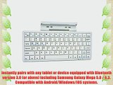 Cooper Cases(TM) K2000 Samsung Galaxy Mega 5.8 / 6.3 Bluetooth Keyboard Dock in White (US English
