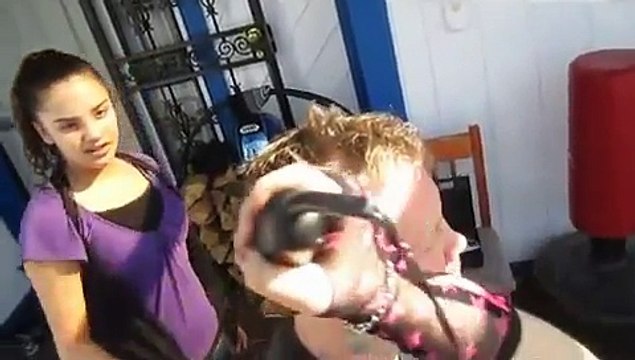 Children Shaving my head for St. Baldrick's - 2011