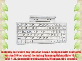 Cooper Cases(TM) K2000 Samsung Galaxy Note 10.1 / 2014 / LTE Bluetooth Keyboard Dock in White