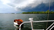 Small Sailboat - Big Storm - Mullet Key - Tampa Bay Florida