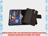 TOP? Quality Samsung Galaxy Tab 3 (10.1 inch) Detachable Bluetooth Keyboard Leather Case Wireless