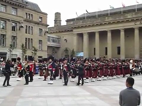 Royal Edinburgh Military Mini Tattoo Massed Pipes and Drums in Dundee 2014