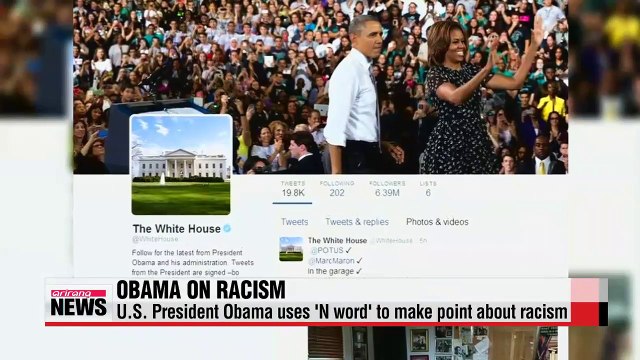 U.S. President Obama uses 'N word' to make point about racism