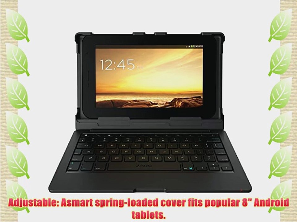 ZAGG Folio Case 8-Inch Autofit Hinged with Bluetooth Keyboard for Android and Windows Tablets