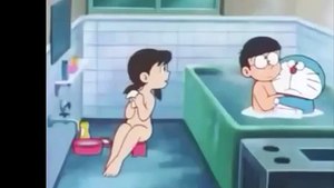 Doraemon Amazing   Cute  no bita and Shizuka in Bath Collection